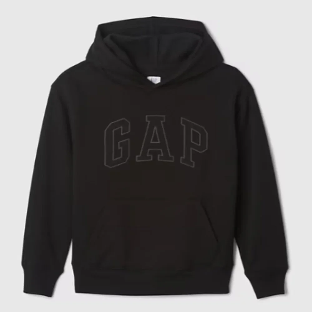 Gap Kids Black Monotone Logo Hoodie Sweatshirt. Size XL (12)